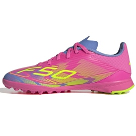 Adidas F50 League IE3755 Sapatos de futebol rosa 1