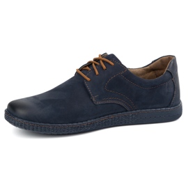 KOMODO Sapatos de couro masculino Casual 933/2 azul marinho 1