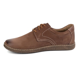 KOMODO Sapatos de couro masculino casual 933/2 Brown marrom 1