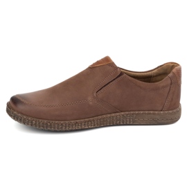 KOMODO Sapatos de couro masculino casual 854/2 marrom 1