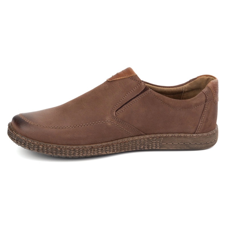 KOMODO Sapatos de couro masculino casual 854/2 marrom castanho 1