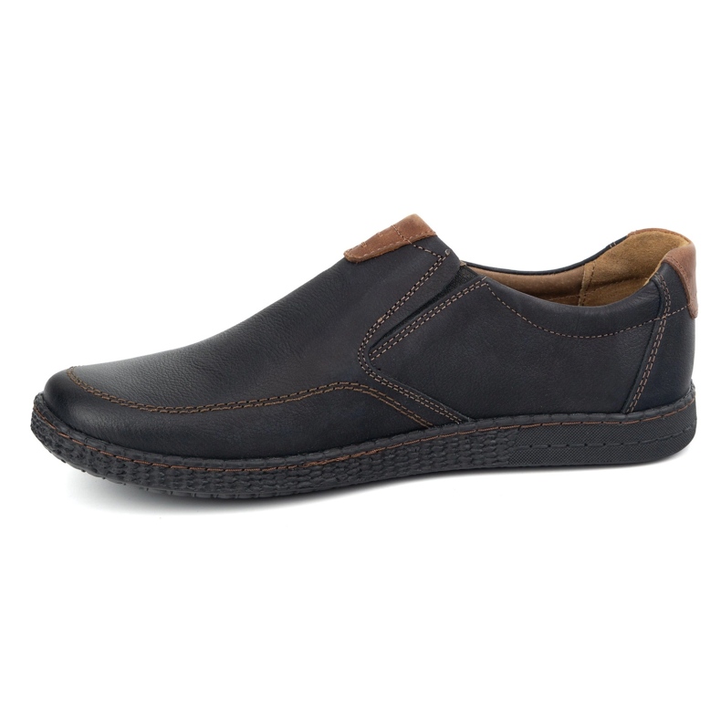 KOMODO Sapatos de couro masculino casual 854/2 preto 1