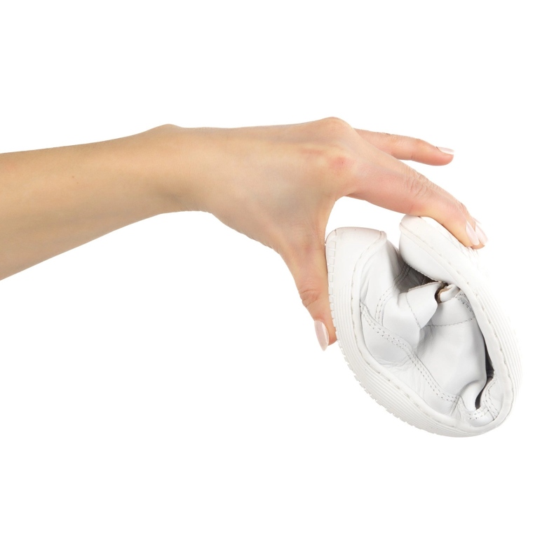 Tênis de couro minimalista de pés descalços femininos Olivier 1282 White branco 2