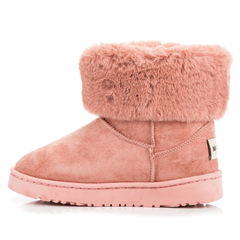 Bella Paris Mukluki com franjas rosa 1 Bella Paris Mukluki com franjas rosa 1