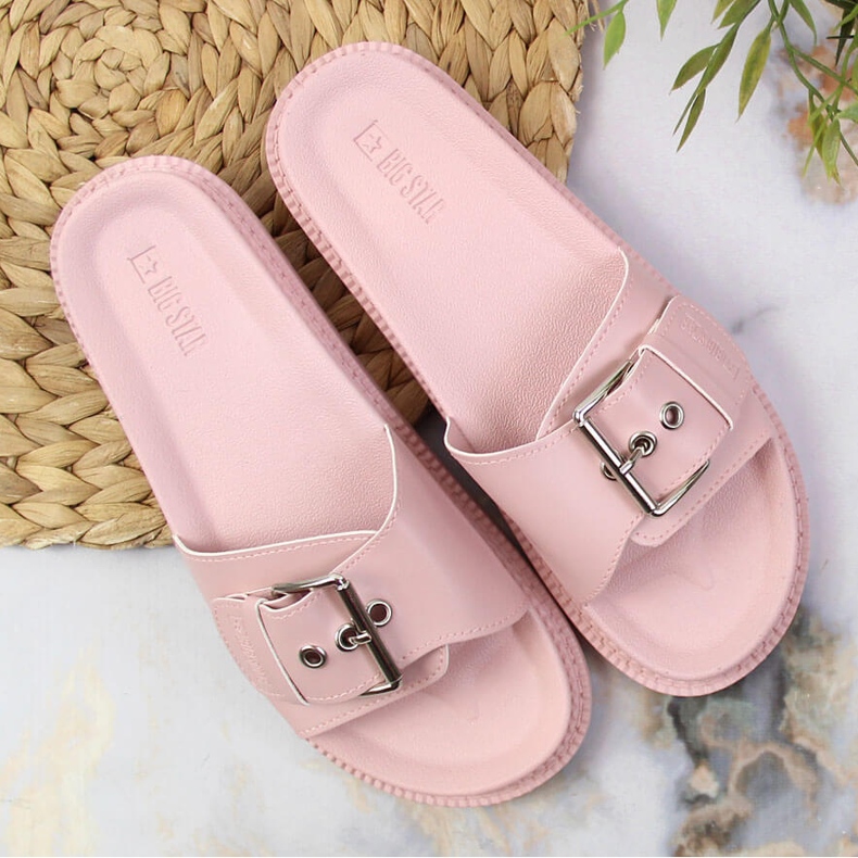 Chinelos rosa Big Star na plataforma JJ274A308 1