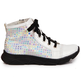 Botas de menina holográficas brancas Kornecki 6814 branco 1
