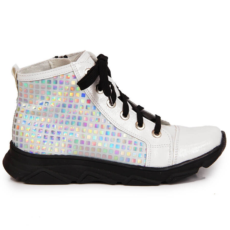 Botas de menina holográficas brancas Kornecki 6814 branco 1