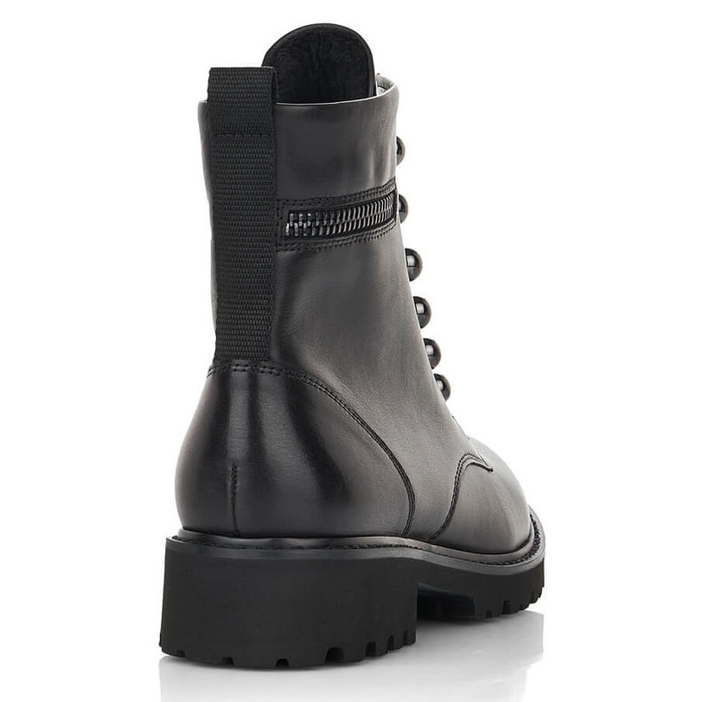 Botas femininas de couro com isolamento preto Remonte D8670-01 1