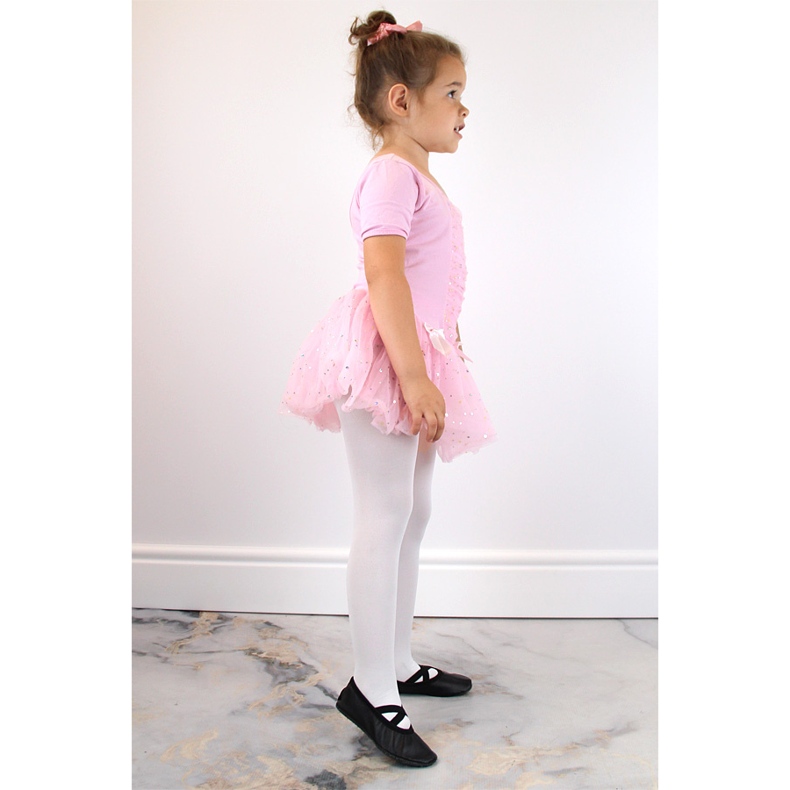 Sapatilhas de balé de couro com elásticos pretos Nazo 1