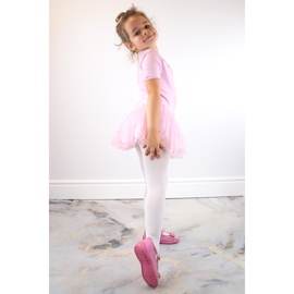 Chinelos de menina, sandálias rosa cintilantes em casa Nazo 2