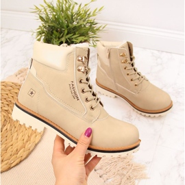 Botas femininas com isolamento, bege NEWS 1