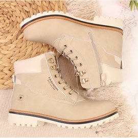 Botas femininas com isolamento, bege NEWS 2