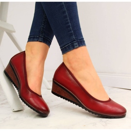 Bombas de cunha Red Vinceza vermelho 1