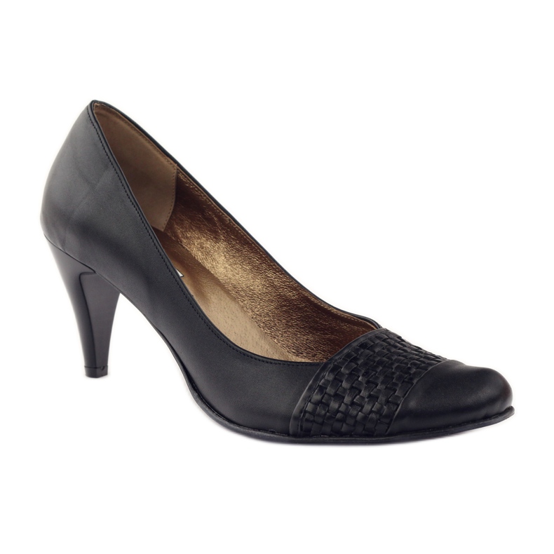 Sapatos de couro preto PEES 263 1