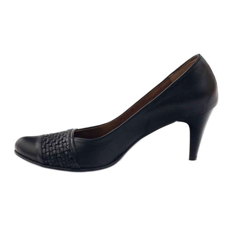 Sapatos de couro preto PEES 263 2