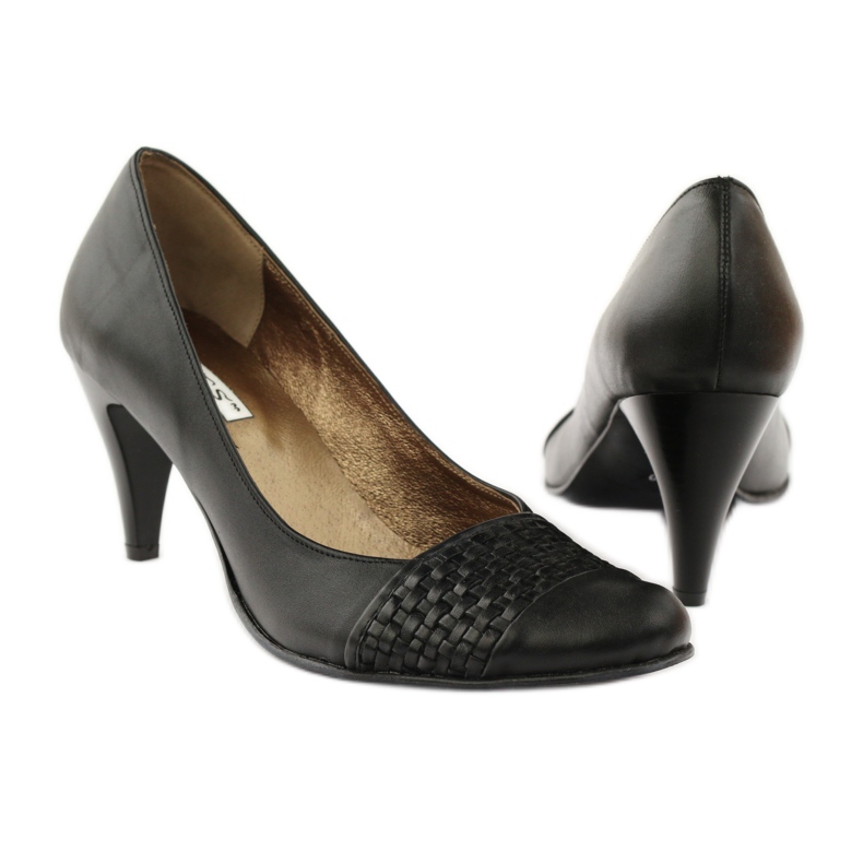 Sapatos de couro preto PEES 263 3