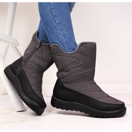 Botas de neve impermeáveis ​​cinzentas de mulher NEWS cinza 1