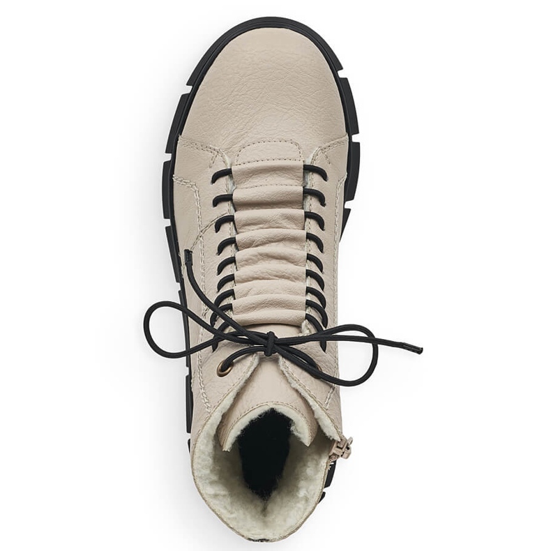 Botas isolantes bege para mulher Rieker X3428-60 1