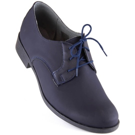 Sapatos juvenis de comunhão formal azul marinho Kornecki 6120 1