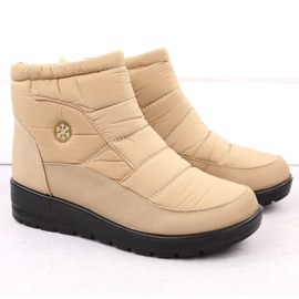 Botas femininas de neve com cunha, bege News 5029 2 Botas femininas de neve com cunha, bege News 5029 2
