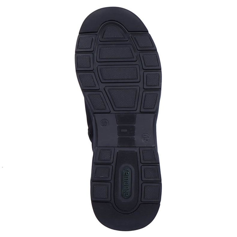 Botas femininas impermeáveis ​​de cunha pretas Remonte D6677-03 preto 2