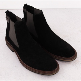 Botas Chelsea masculinas de couro preto Big Star OO174154 2