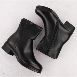 Botins pretos femininos com isolamento Filo Donna Z24-39 1