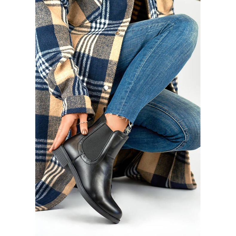 Botas Chelsea clássicas com isolamento feminino, pretas MR-15B preto 1 Botas Chelsea clássicas com isolamento feminino, pretas MR-15B preto 1