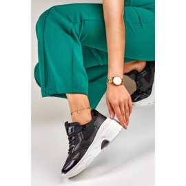 Tênis plataforma feminino, preto, 23-7B 1