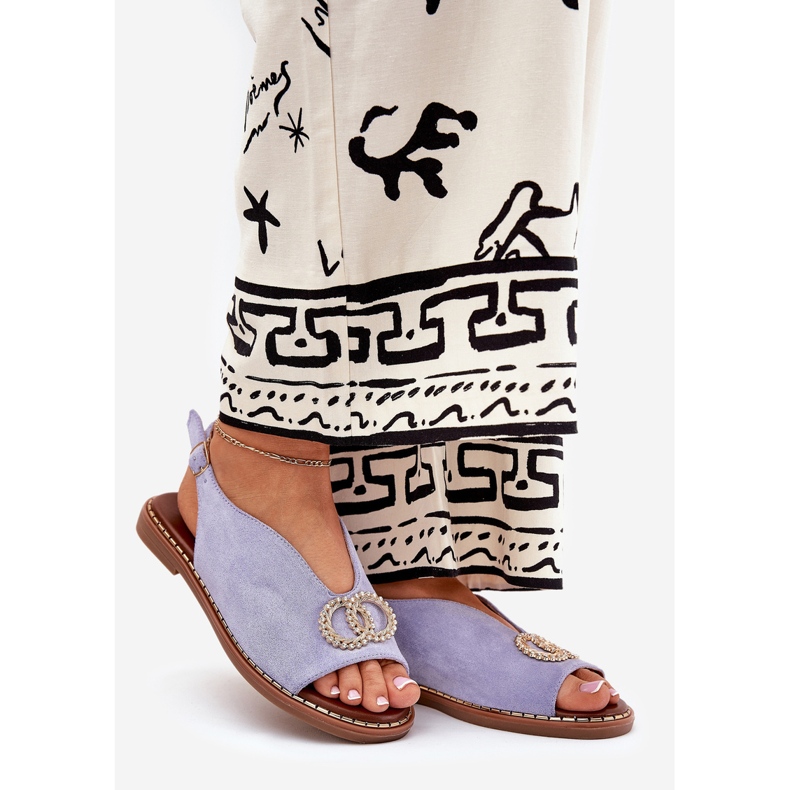 Sandálias femininas com eco -blue blue blue blue azul 1