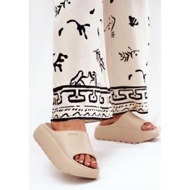 Big Star Chinelos de espuma feminina na grande estrela rr274a569 plataforma bege 2