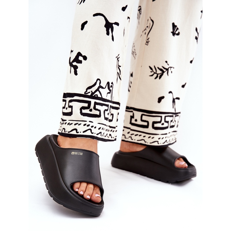 Big Star Chinelos de espuma feminina na grande estrela rr274a567 plataforma preta preto 2