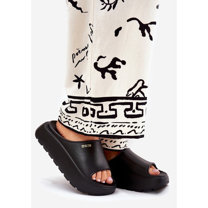 Big Star Chinelos de espuma feminina na grande estrela rr274a567 plataforma preta preto 1