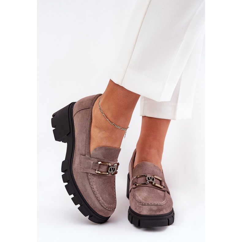 Vinceza Eco Camurate os sapatos femininos com decoração Vincez 39921 Dark Beige bege 2 Vinceza Eco Camurate os sapatos femininos com decoração Vincez 39921 Dark Beige bege 2