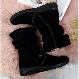 Botas de couro isolantes de mulher RIEKER Z7171-01 preto 1