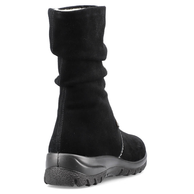 Botas de couro isolantes de mulher RIEKER Z7171-01 preto 2