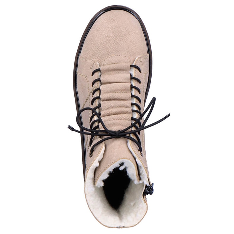 Botas femininas confortáveis com isolamento bege Rieker Y3420-60 2
