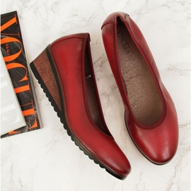 Bombas de cunha Red Vinceza vermelho 2