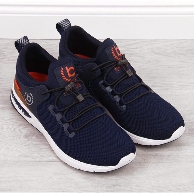 Sapatos esportivos masculinos azul bugatti JJ153028 1