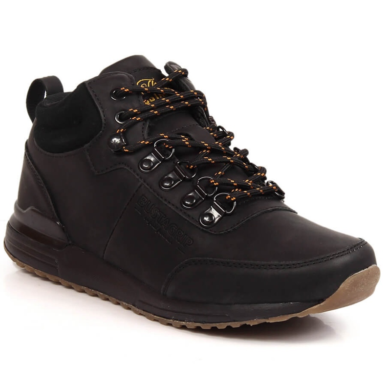 Sapatos de couro preto para homens Jogger Bustagrip 2