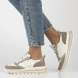 Filippo DP6787/25 tênis de couro branco 1