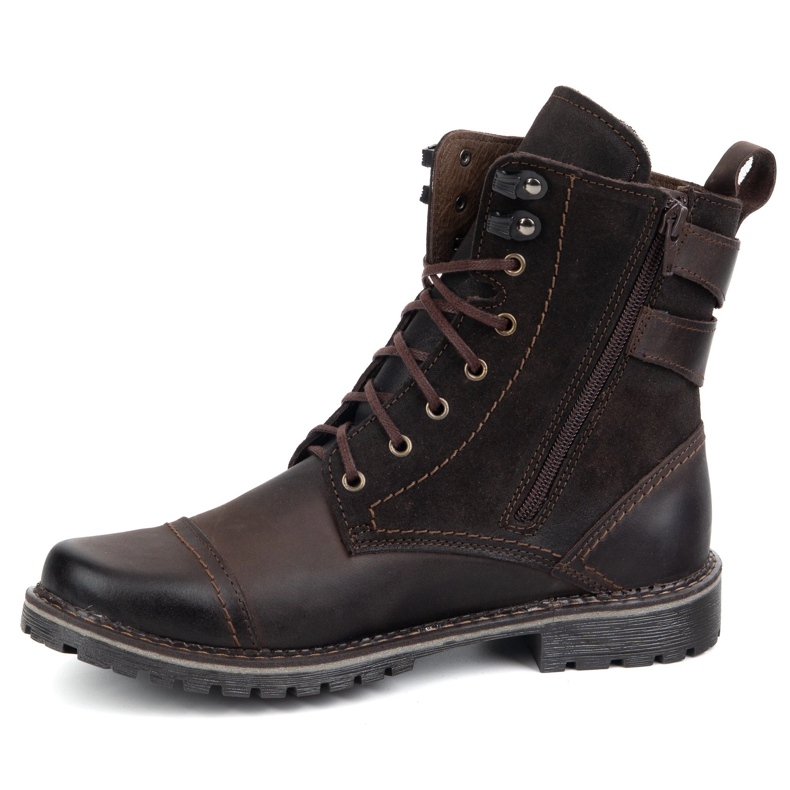 Olivier Sapatos masculinos Militar Militar Militar Militar Couro de 83kz Brown marrom 1