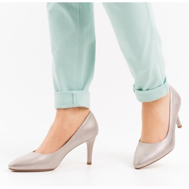 Sapatos dourados de mulher Sergio Leone 1336 1