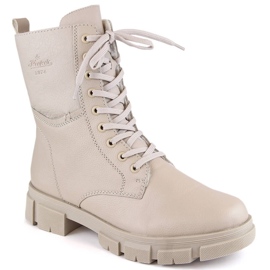 Botas femininas confortáveis ​​com isolamento bege Rieker Y7116-60 1