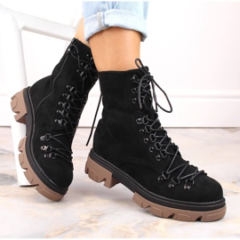 Botas femininas pretas com isolamento de camurça da Vinceza preto 1 Botas femininas pretas com isolamento de camurça da Vinceza preto 1