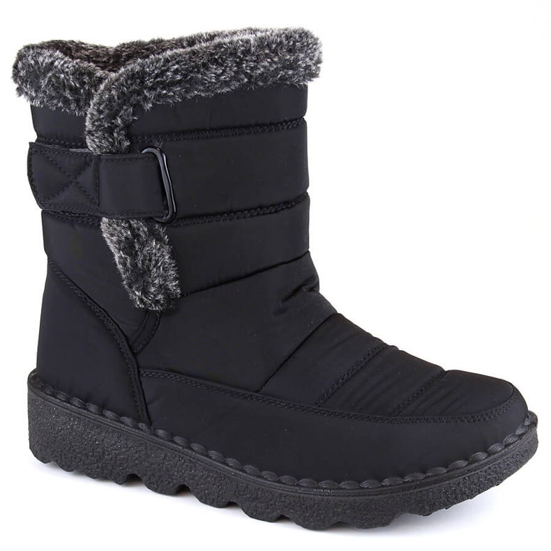 Botas femininas de neve isoladas com velcro, pretas T.Sokolski Z23-346 preto 1