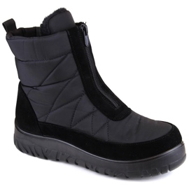 Botas femininas de neve pretas isoladas com zíper T.Sokolski Z23-348 preto 1