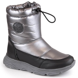 Botas de neve impermeáveis ​​para meninas com membrana prateada Kornecki 6916 prata 1