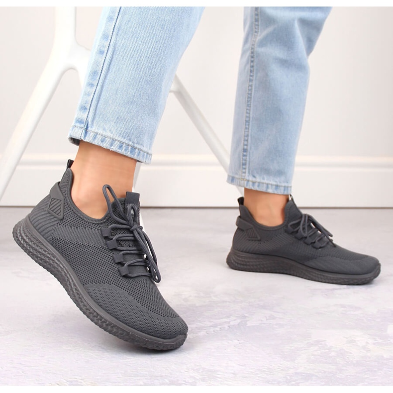 Calçados esportivos de malha cinza claro News 3634 2