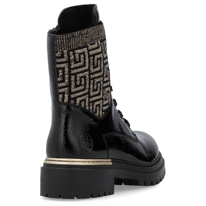 Botins femininos confortáveis com isolamento preto Rieker 72607-00 1 Botins femininos confortáveis com isolamento preto Rieker 72607-00 1